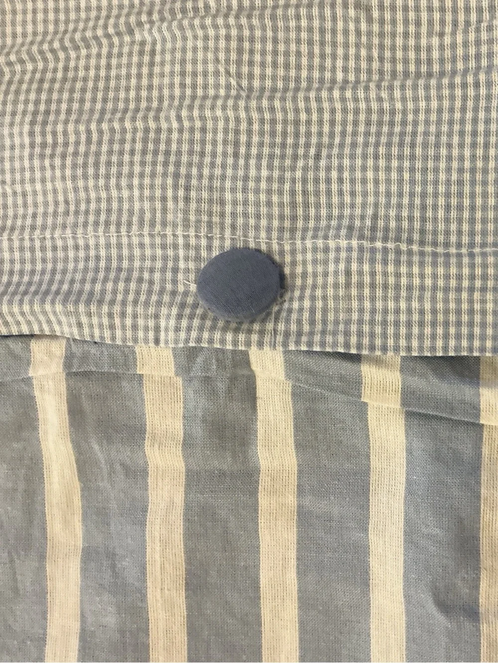 NWOT Garnet Hill Gingham / Stripes 100% Cotton Duvet